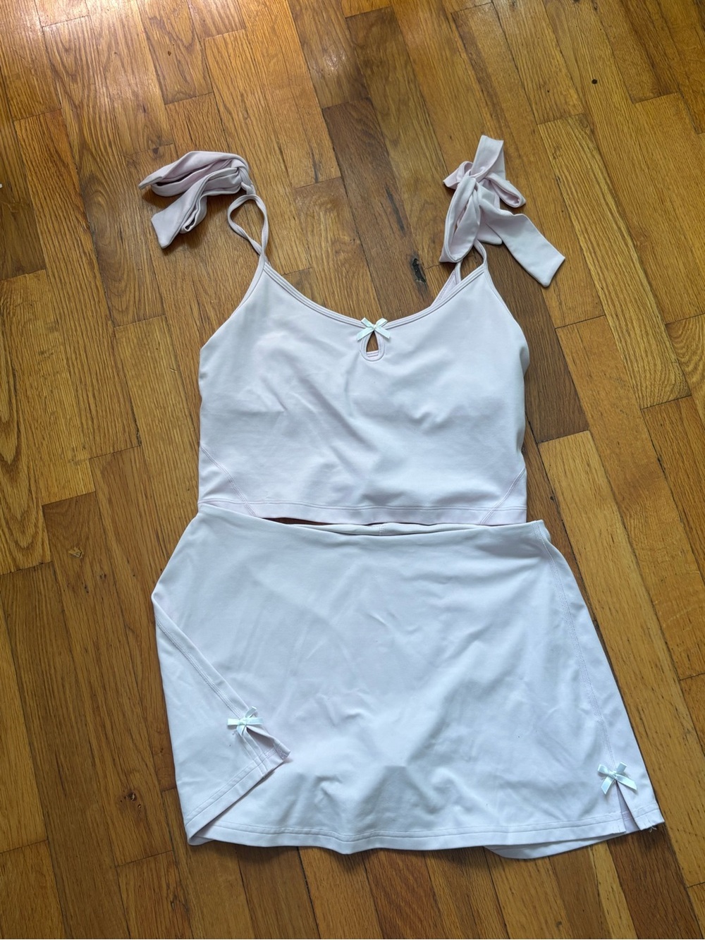 Lululemon balletcore set of the month pink organza skirt and tank - Picture 2 of 6
